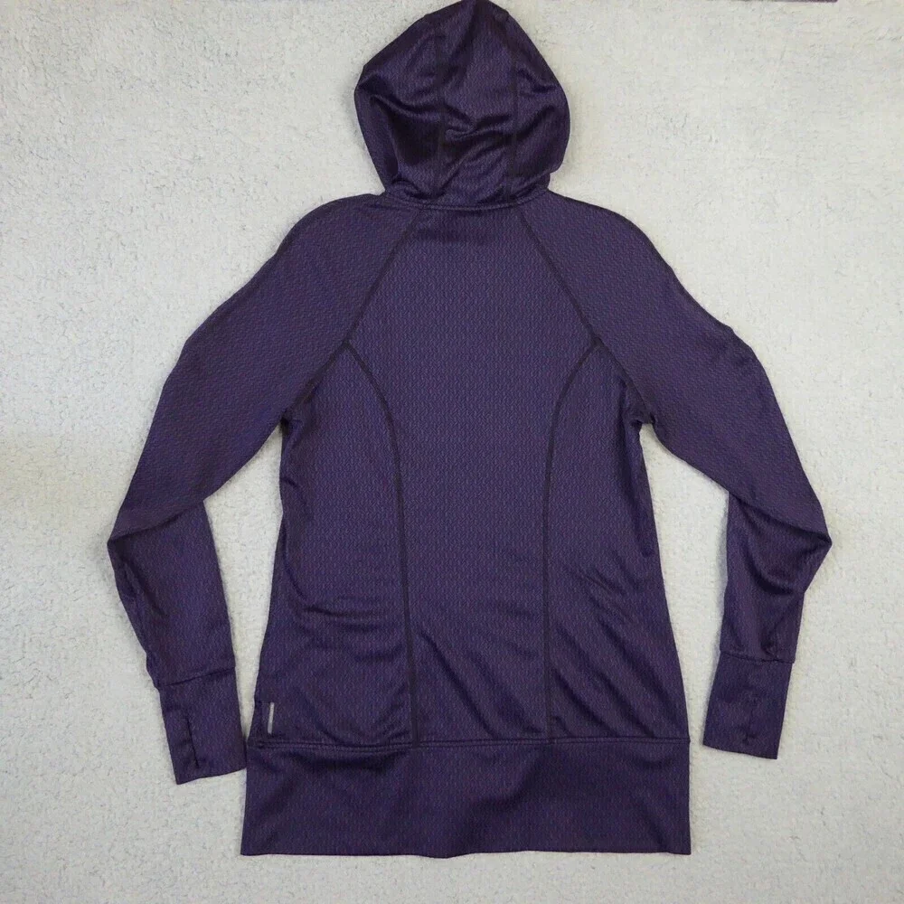 Mondetta Hoodie Women’s Small Purple Full Zip Long Sleeve Thumb Holes Mock Neck